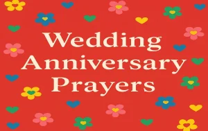 Wedding anniversary prayer card