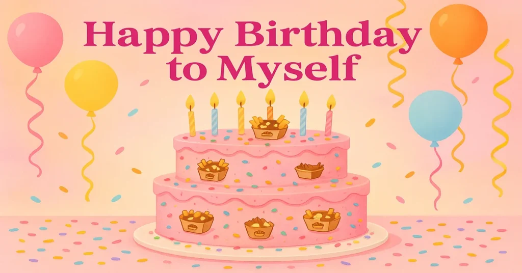 Birthday prayer for myself 2025 - festive birthday cake with candles symbolizing a joyful self-celebration.