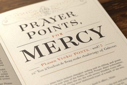 Prayer points for mercy with Bible verses