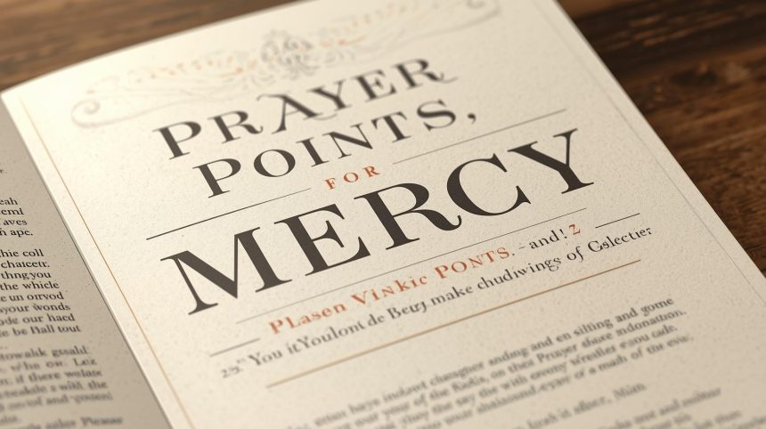 Prayer points for mercy with Bible verses